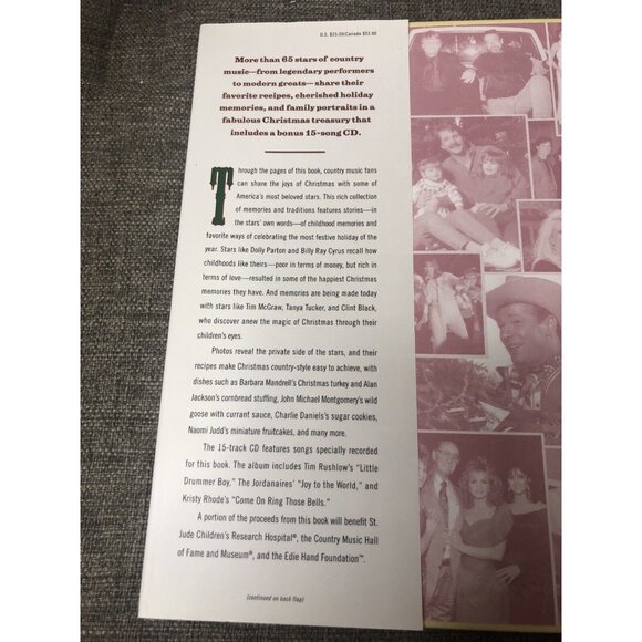A Country Music Christmas: Book w/ CD Songs Memories Family Photographs Recipes - Picture 5 of 5